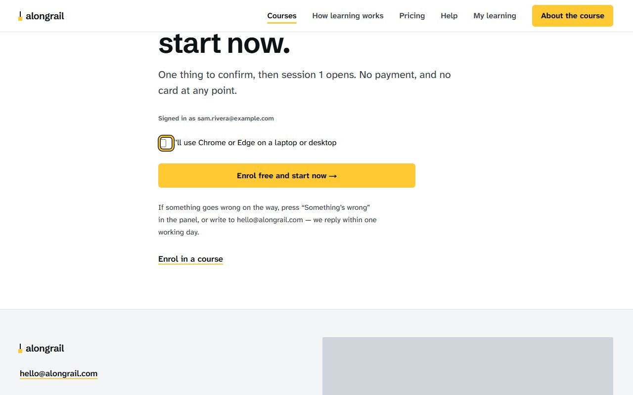 Step 3: Check the “I’ll use Chrome or Edge on a laptop or desktop” checkbox.