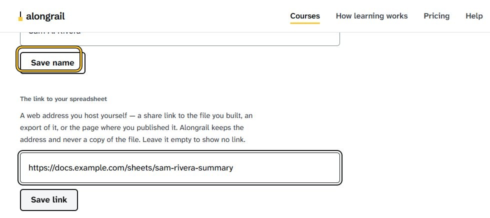 Step 4: Click “Save link”.